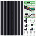 MUDEELA Cable Trunking Kit | 8-Piece Cable Management Raceway - Black