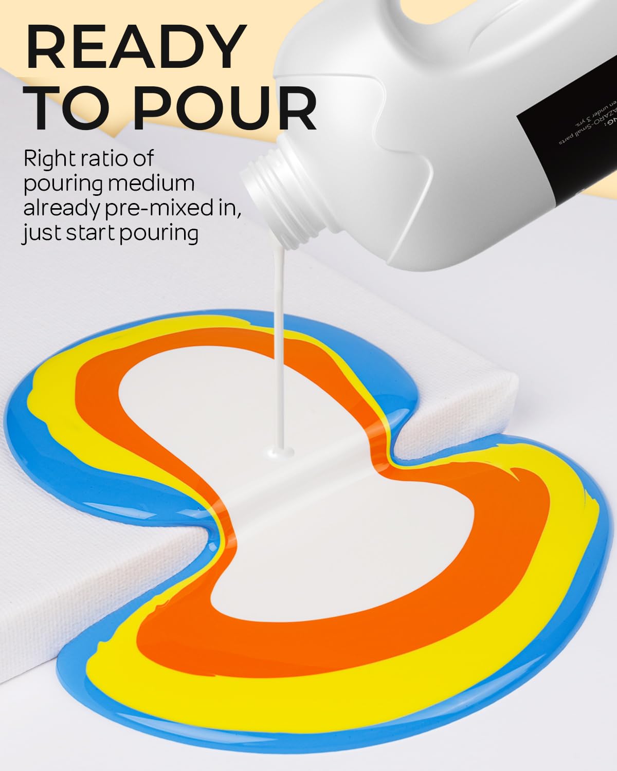 Nicpro 8 Color Bulk Acrylic Pour Paint Set - Premixed High Flow Art Kit