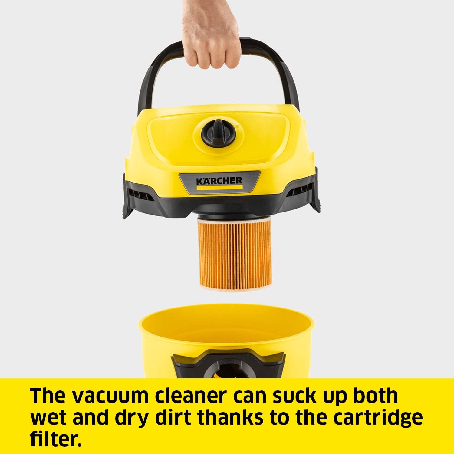 Kärcher WD 3 Wet & Dry Vacuum Cleaner – 1000W, 17L Plastic Container