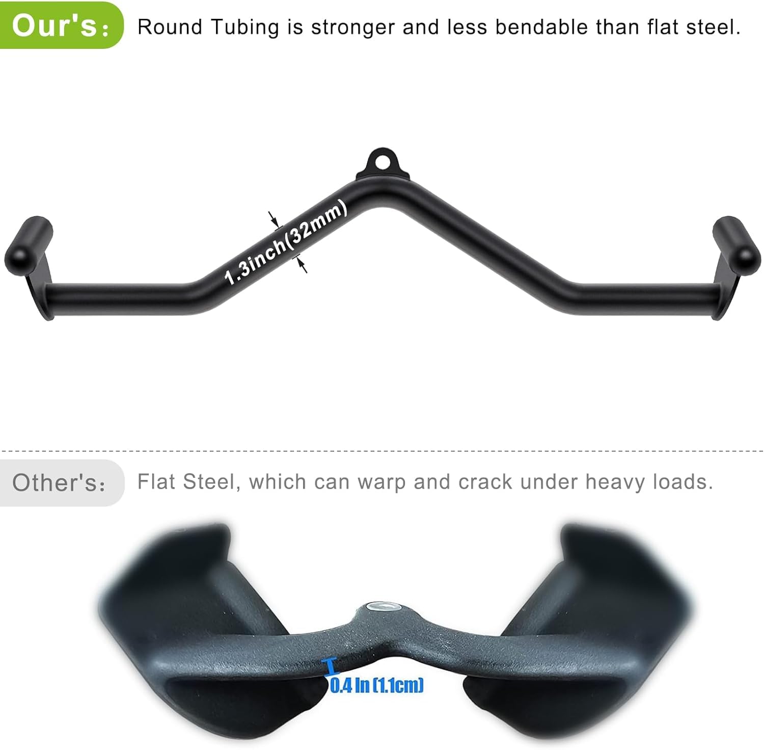SELEWARE 28" Multi-Grip LAT Pull Down Bar | Alloy Steel Cable Attachment