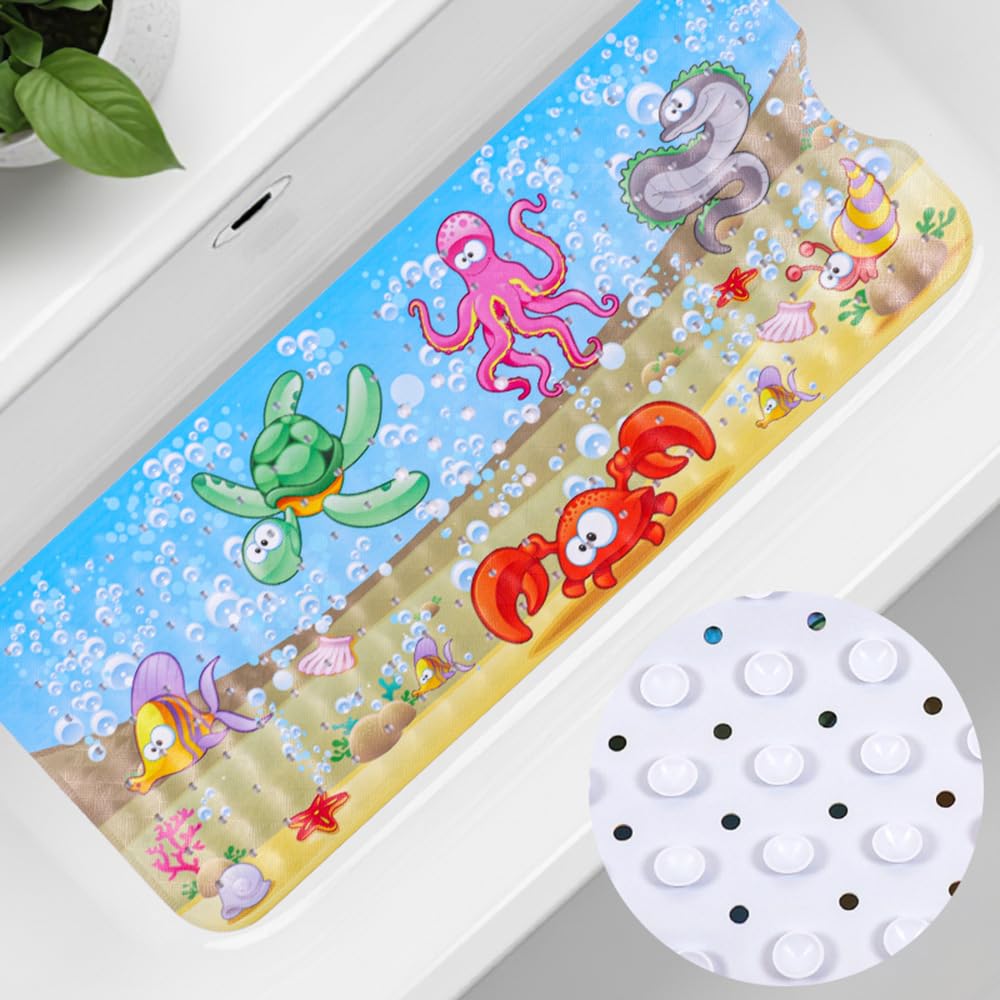 Dazhtu Non-Slip Baby Bath Mat – Extra Long Sea Turtle Anti-Mould Mat