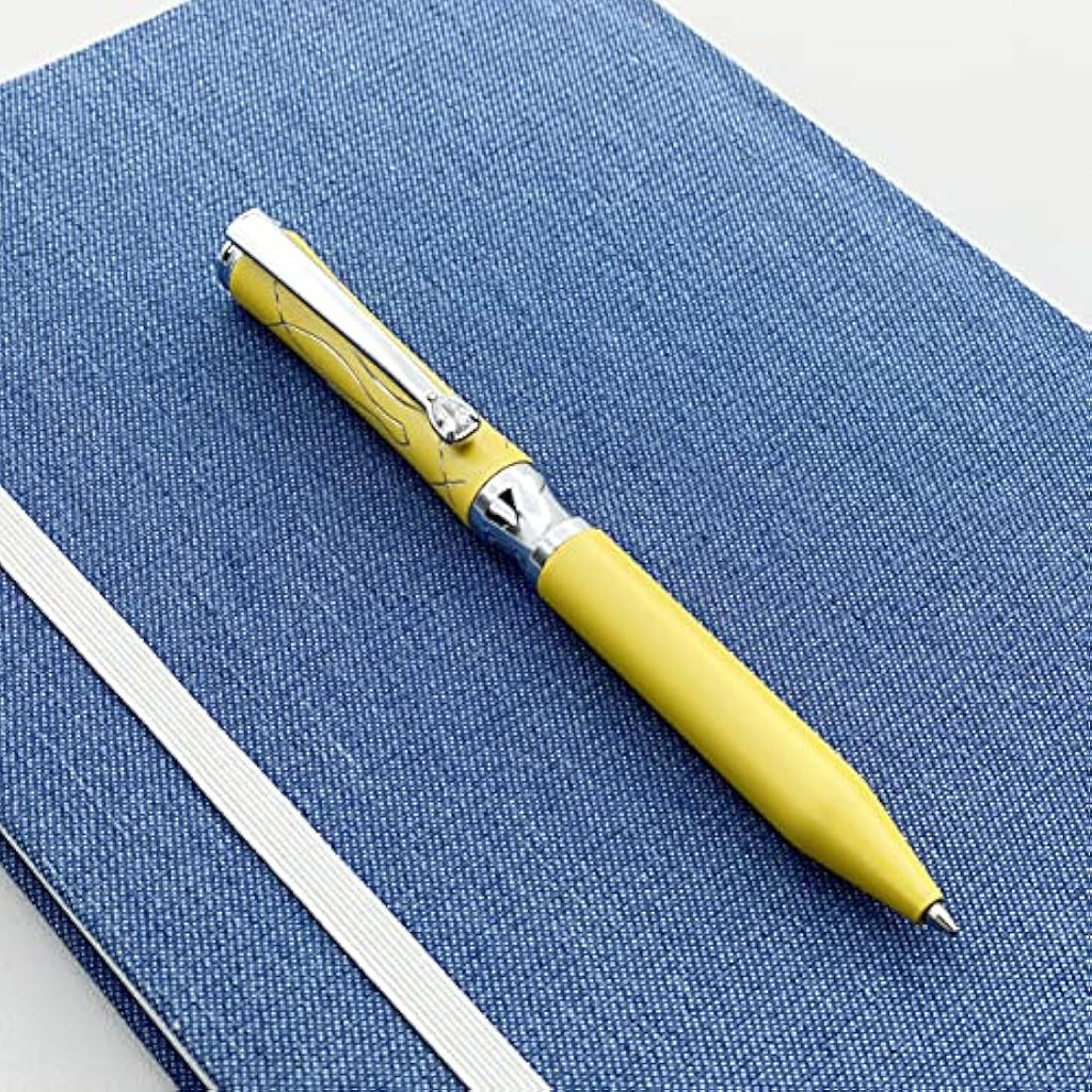 LACHIEVA LUX Crystal Executive Metal Ballpoint Pen - Yellow with Refills