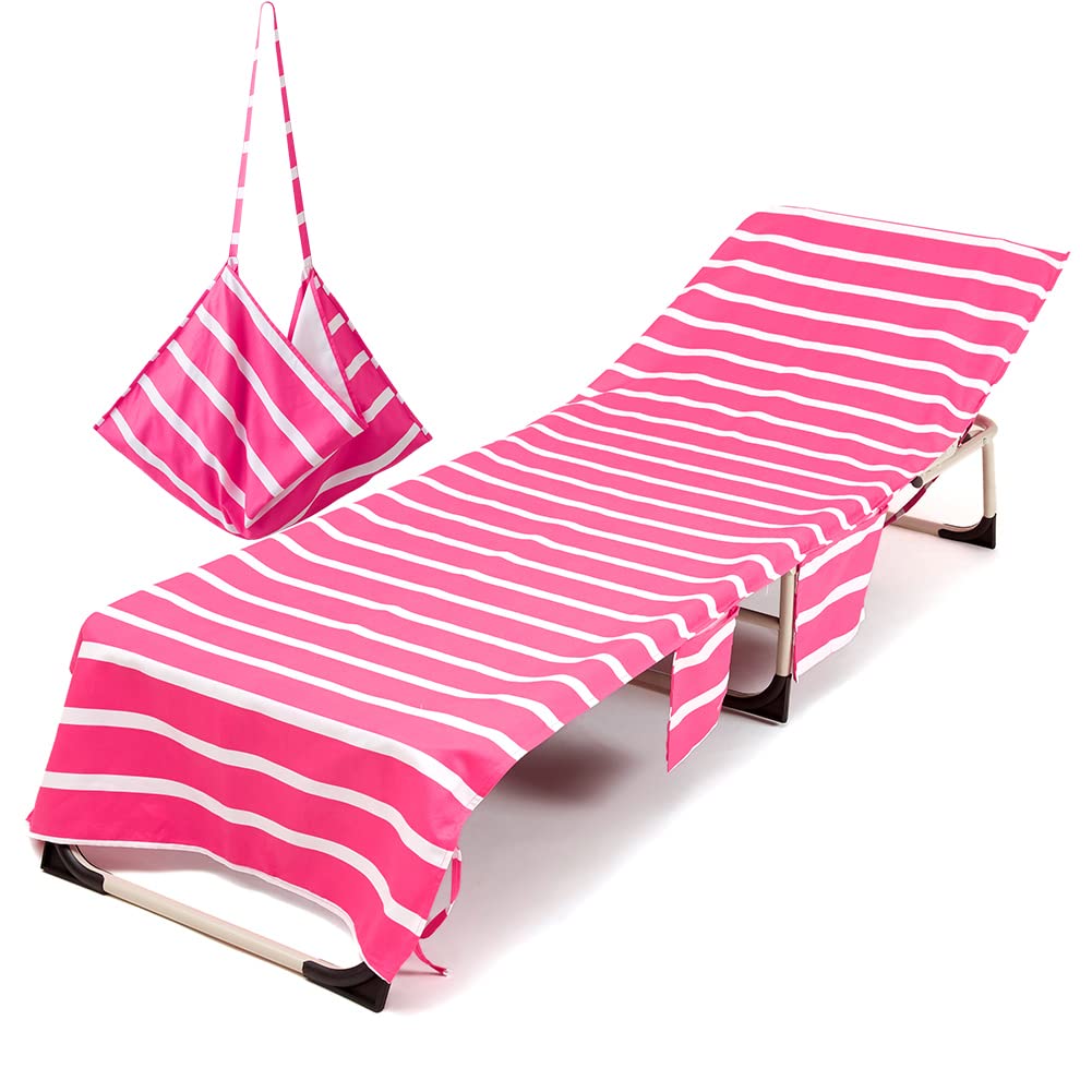 Morbuy Microfiber Beach Chair Cover – Absorbent Sun Lounger Towel with Pockets