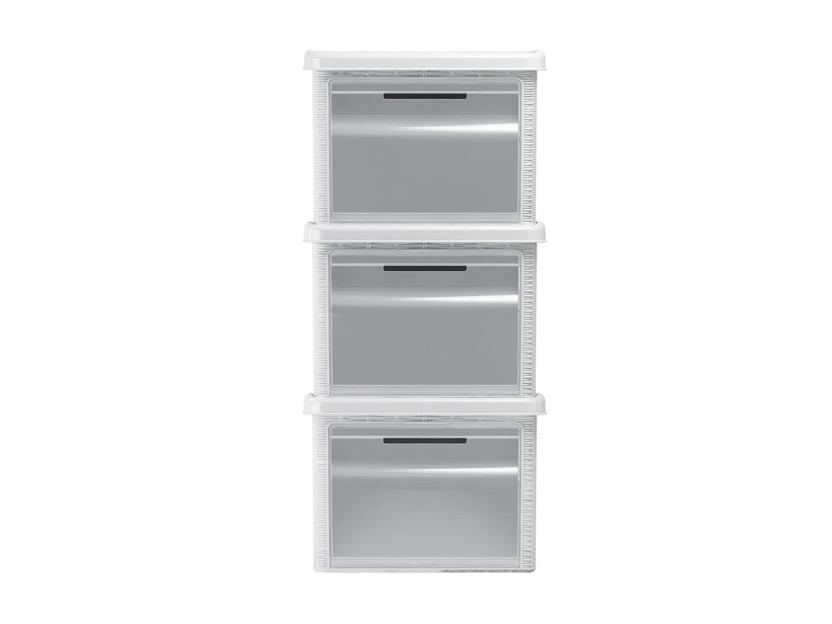 Stefanplast "Elegance Storage Box with Lid, White, 19 x 29 x 16 cm - image 4