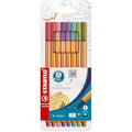 STABILO Point 88 Fineliner Pens | 0.4mm Assorted Colors | Pack of 8