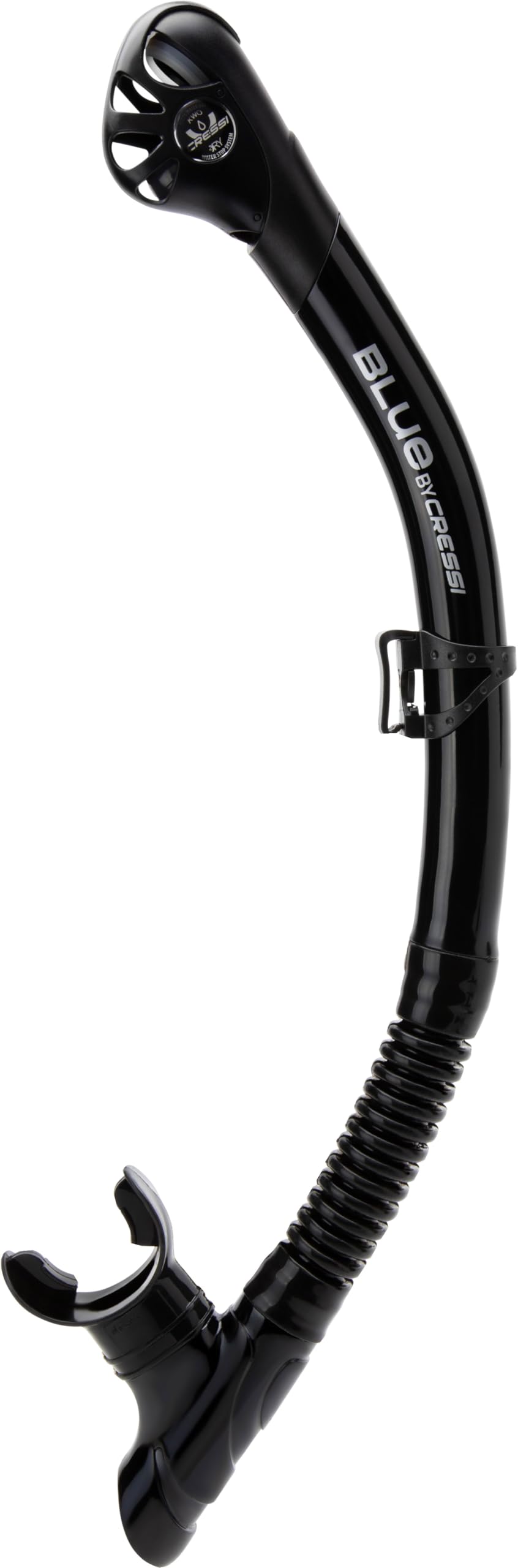 Cressi Tino & Scilla Adult Snorkel Set | Dry Snorkel & Mask - Black/Titanium