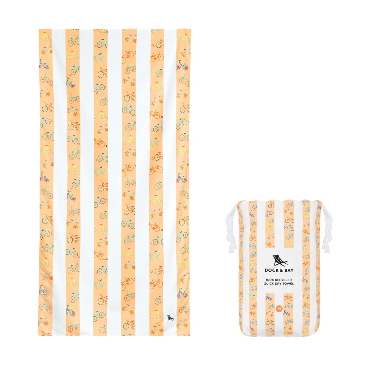 Dock & Bay Kids Beach Towel | Quick Dry Sand Free Recycled - Bike Bike Baby