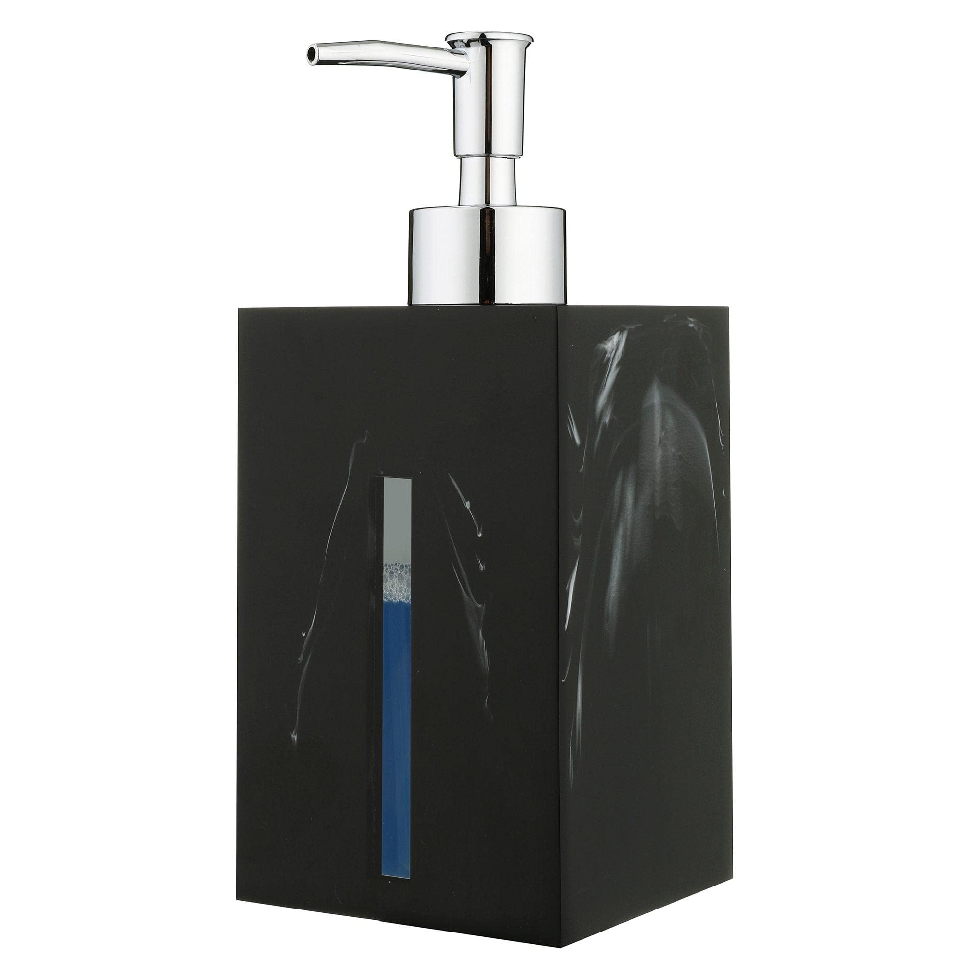 Gelory Marble Resin Soap Dispenser | 500ml Black Refillable Pump Bottle