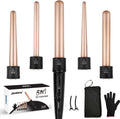 janelove 5-in-1 Curling Wand Set | Ceramic Tourmaline Hair Curler