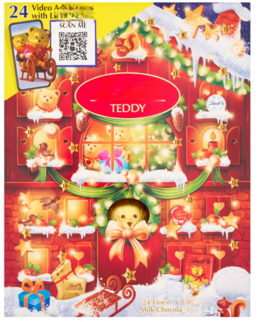 Lindt Teddy Bear Chocolate Advent Calendar 2025 - 250g Christmas Countdown