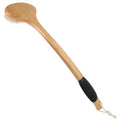 OWIIZI Back Scrub Brush – Stiff Boar Bristle Bamboo Long Handle Body Scrubber