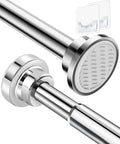 Bingobang Stainless Steel Tension Shower Curtain Rod, 70–130cm Silver