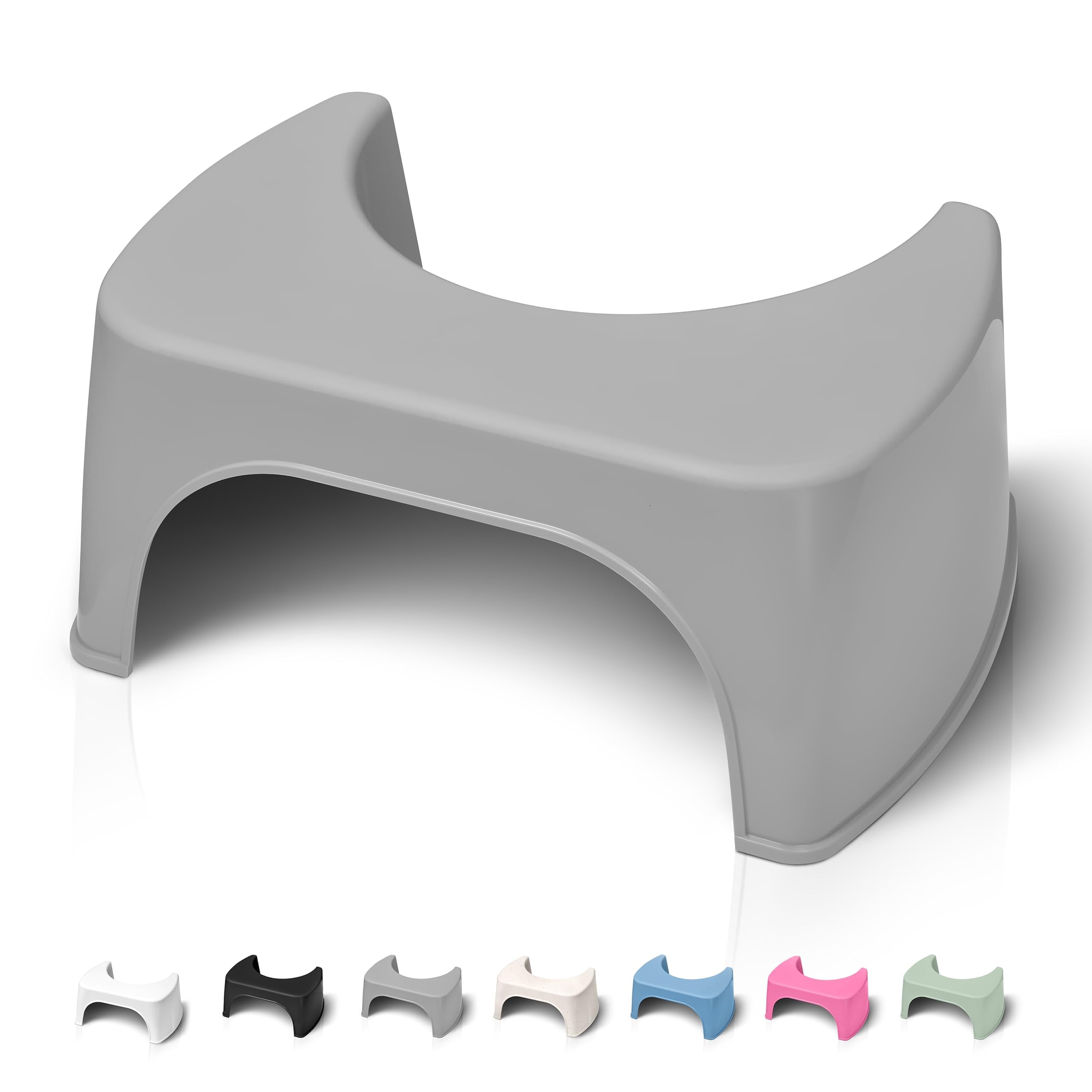 Toilet Squatting Stool – Grey Ergonomic Bathroom Foot Step