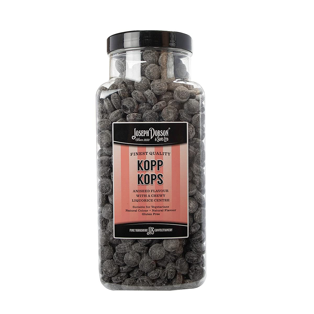 Joseph Dobsons Kopp Kops - Liquorice & Aniseed Sweets - 3kg Bulk Jar