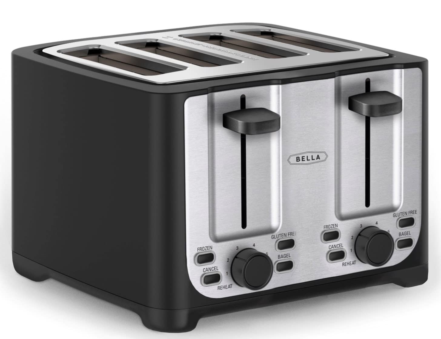 Bella 4-Slice Toaster – Stainless Steel Wide Slot with Auto Shut Off