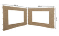 Quick Star Gazebo Sidewalls with PE Window – 2 Beige Panels for 3x4m