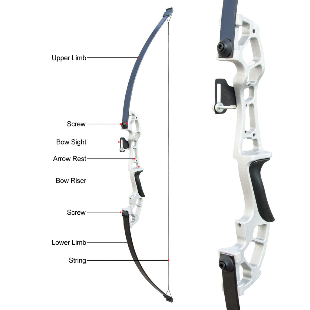 D&Q Takedown Recurve Bow and Arrow Set - 50" Hunting Archery Kit