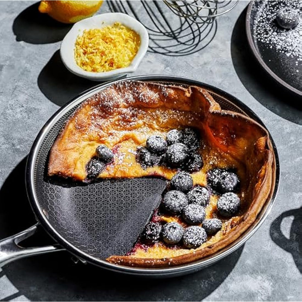HexClad 20 cm Hybrid Nonstick Fry Pan with Lid | Induction Ready