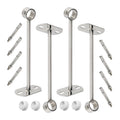 Ohamtes 4Pcs Stainless Steel Closet Rod Support Brackets - 1 Inch x 250mm