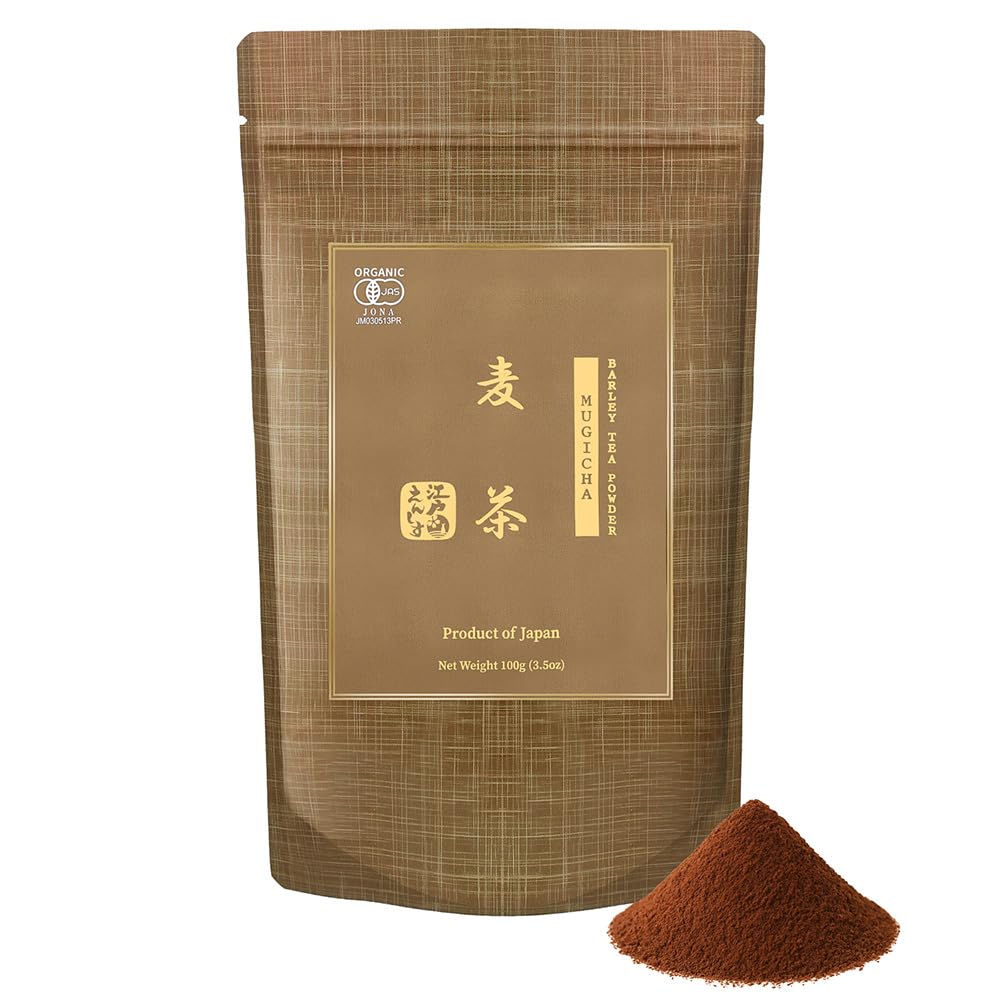 YEDOENSIS Organic Japanese Mugicha Barley Tea Powder - Caffeine-Free (100g)