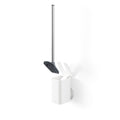Umbra Flex Adhesive Toilet Brush & Holder | Hygienic Rubberized Bristles
