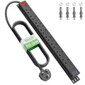 8-Way Power Strip Surge Protector with 20W USB-C, 1.8M