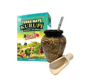 Kurupi Citrus Yerba Mate Tea Beginner Kit - Ceramic Gourd & 500g Tea