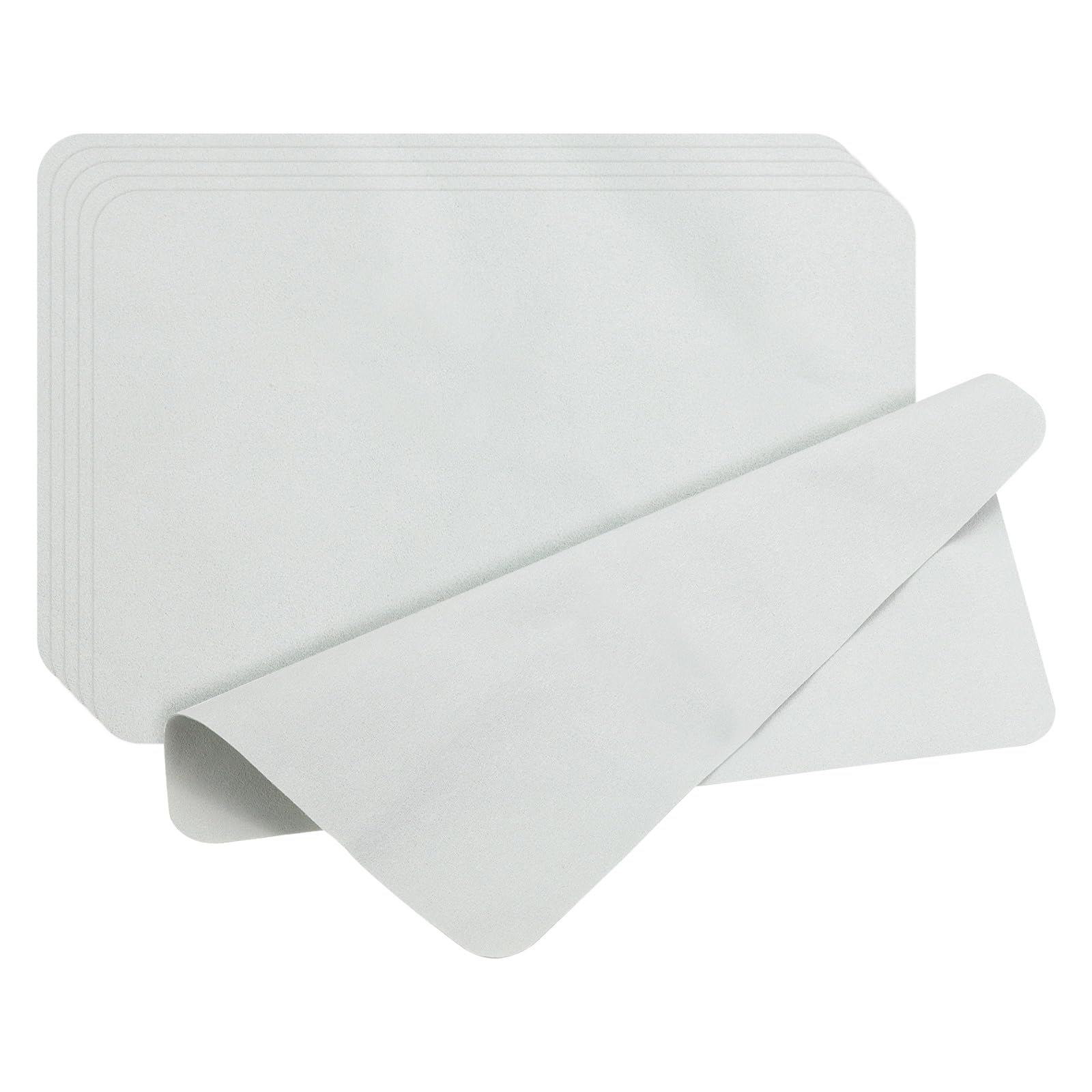 PATIKIL Microfiber Glasses Cleaning Cloth - 5 Pcs Soft Screen Wipe, Gray