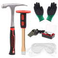 Tanstic Geology Rock Hammer and Chisel Kit – 6Pc Rock Hounding Set
