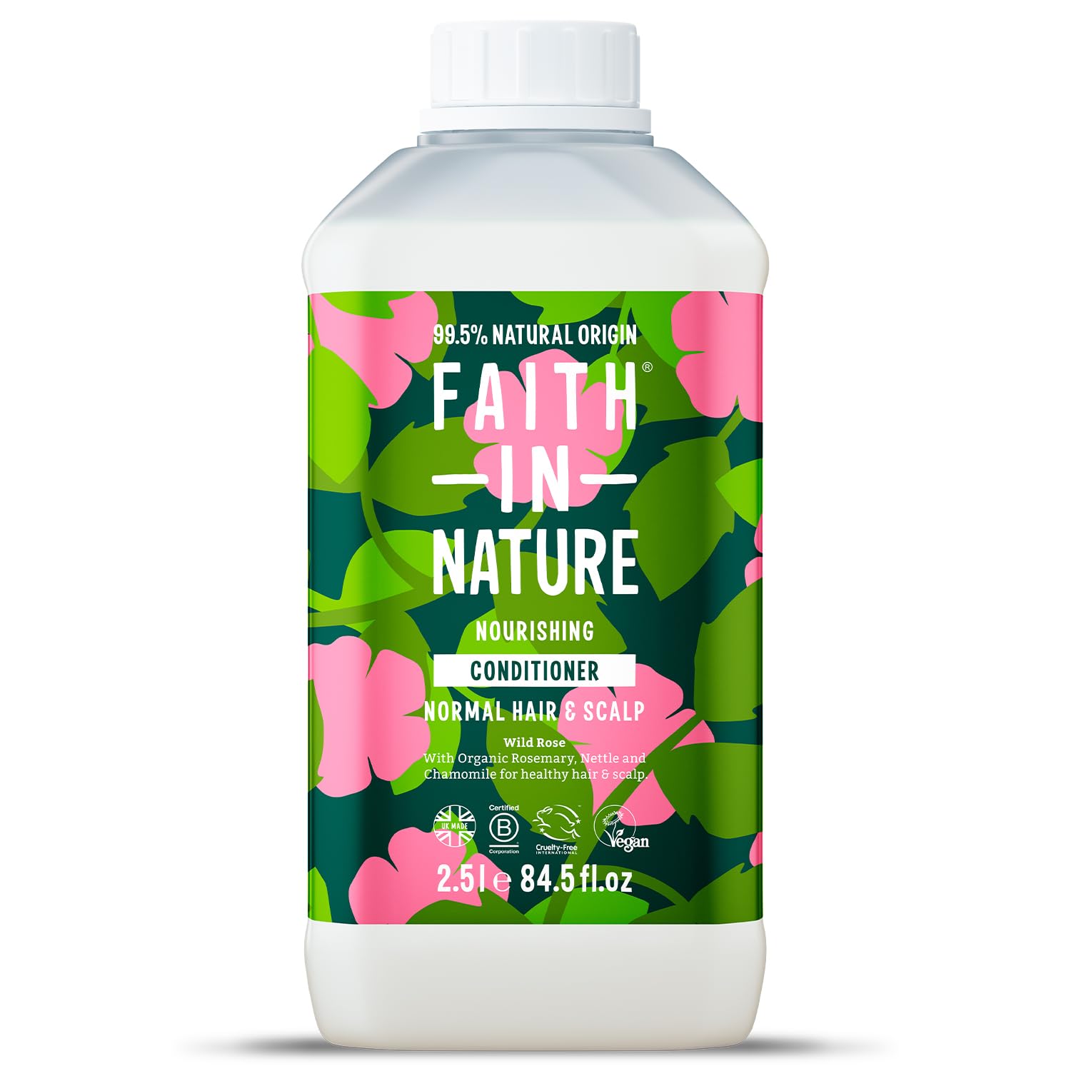 Faith In Nature Wild Rose Conditioner – Nourishing 2.5L Refill Bottle