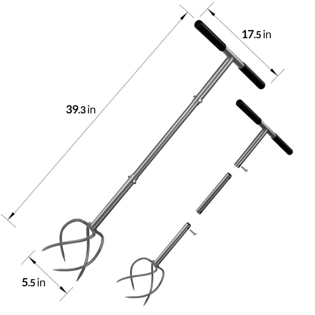 Walensee Manual Hand Tiller – Steel Garden Claw Cultivator & Aerator