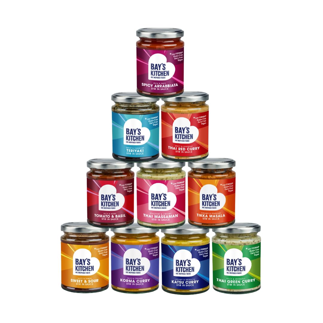 Bay's Kitchen Stir In Cooking Sauces Pack – 10 Low FODMAP Vegan Sauces