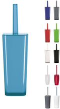 KW Enclosed Plastic Toilet Brush and Holder – Turquoise Modern Design