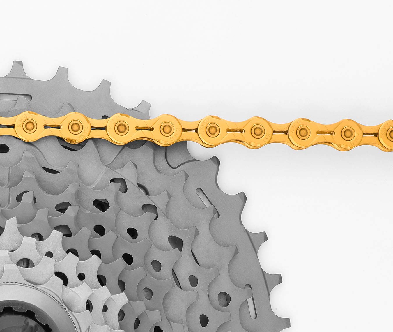KMC X10EL 10-Speed Bicycle Chain | Ti-N Gold | 114 Links Lightweight