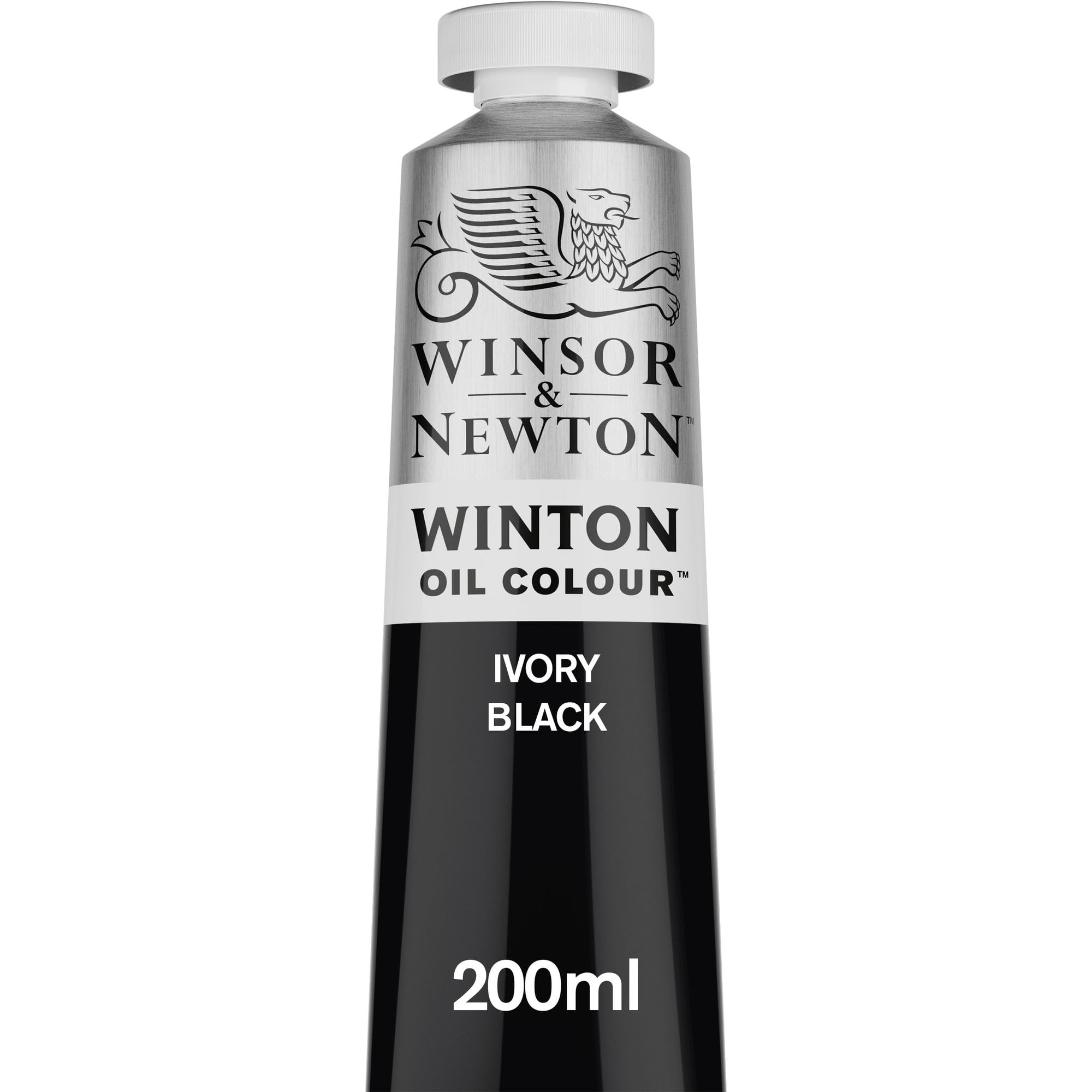 Winsor & Newton Winton Oil Colour Paint - Ivory Black, 200ml Tube