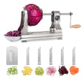 WellToBe 6-Blade Stainless Steel Vegetable Spiralizer & Zoodle Maker