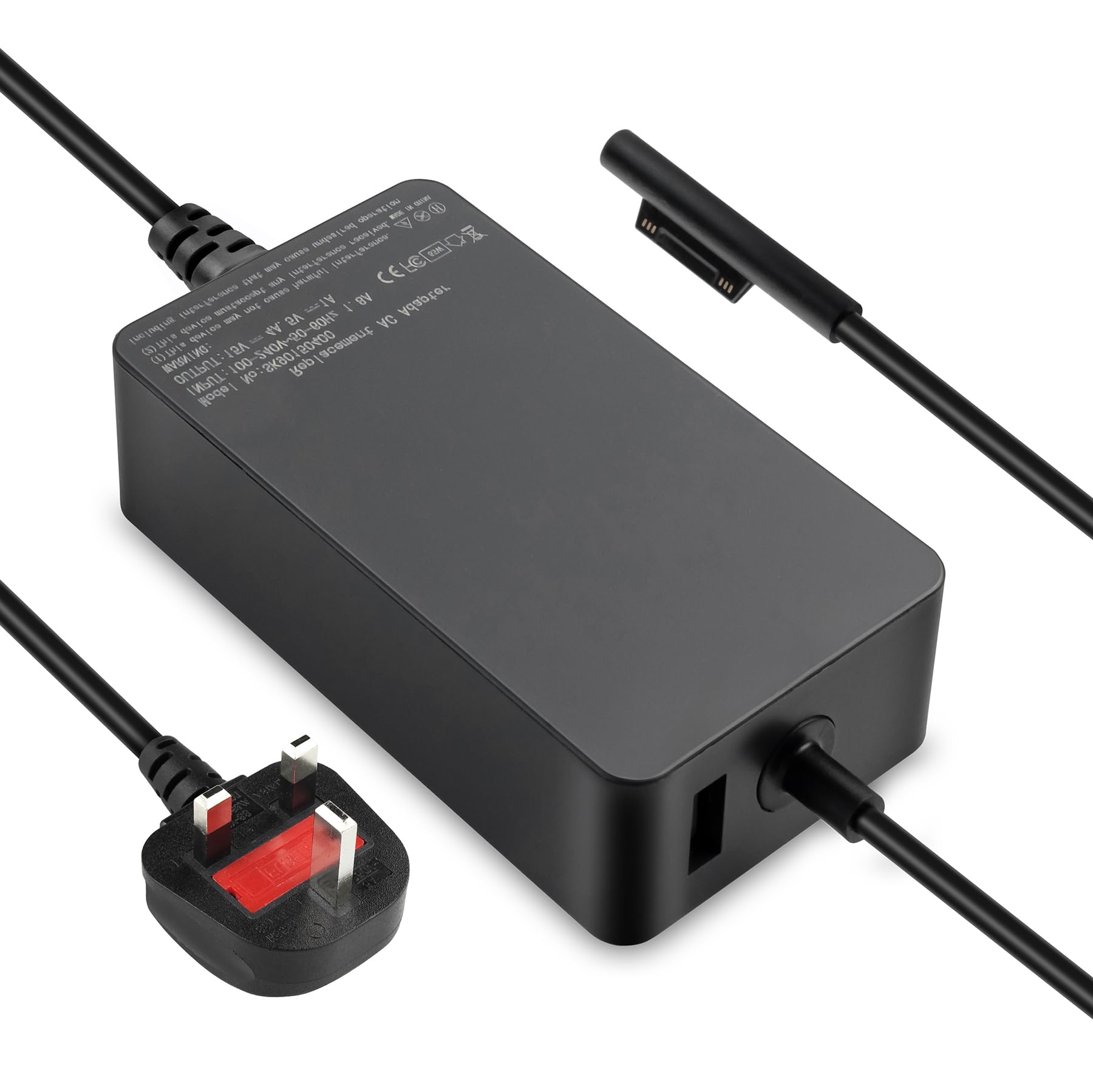 65W Surface Pro Charger - Power Supply for Laptop & Surface Go