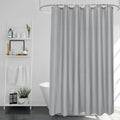 EurCross Grey Shower Curtain | 180x180cm Mould Resistant Polyester Fabric