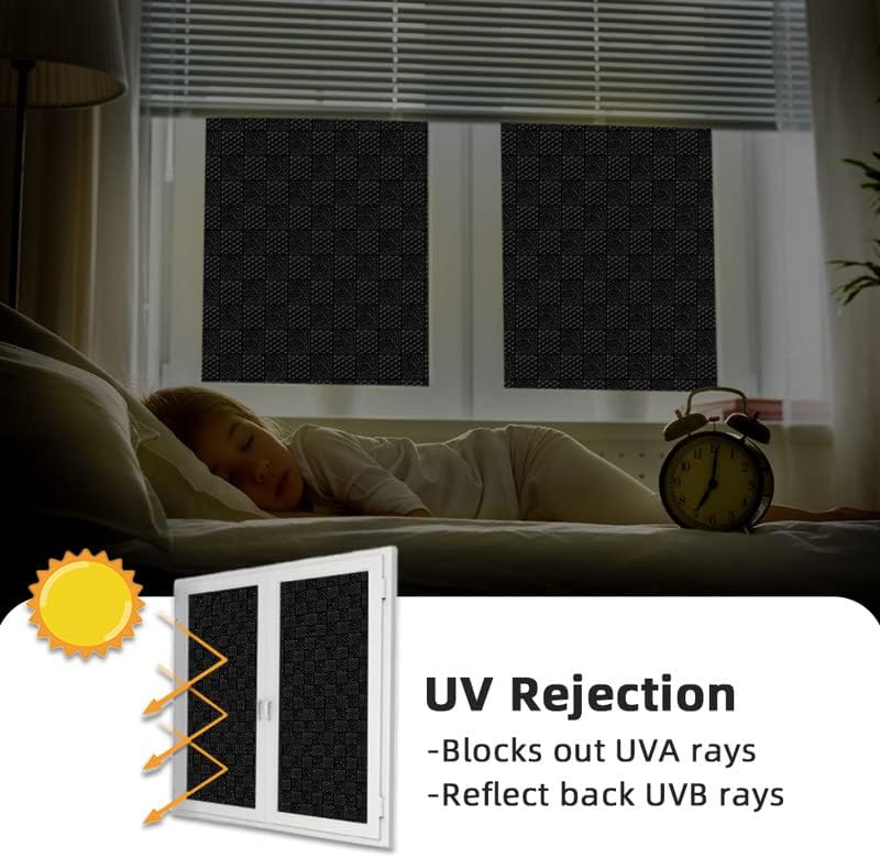 Qualsen Blackout Window Privacy Film | Frosted Static Cling 90x300cm