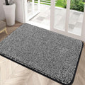 Pauwer Indoor Doormat – Non-Slip Absorbent Dirt Trapper Rug, Black, 80x120cm