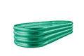 Land Guard Galvanized Raised Garden Bed - 4x2x1ft Oval Metal Planter