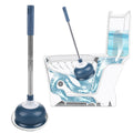 AUMUA Toilet Plunger – Heavy Duty Rubber Drain Unblocker with Tray