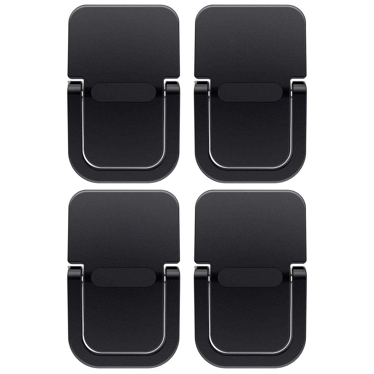 ZEACCT 4-Pack Portable Keyboard Riser, Self-Adhesive Mini Laptop Stand, Foldable & Invisible Adjustable Support for Desk or Laptop Black - image 1
