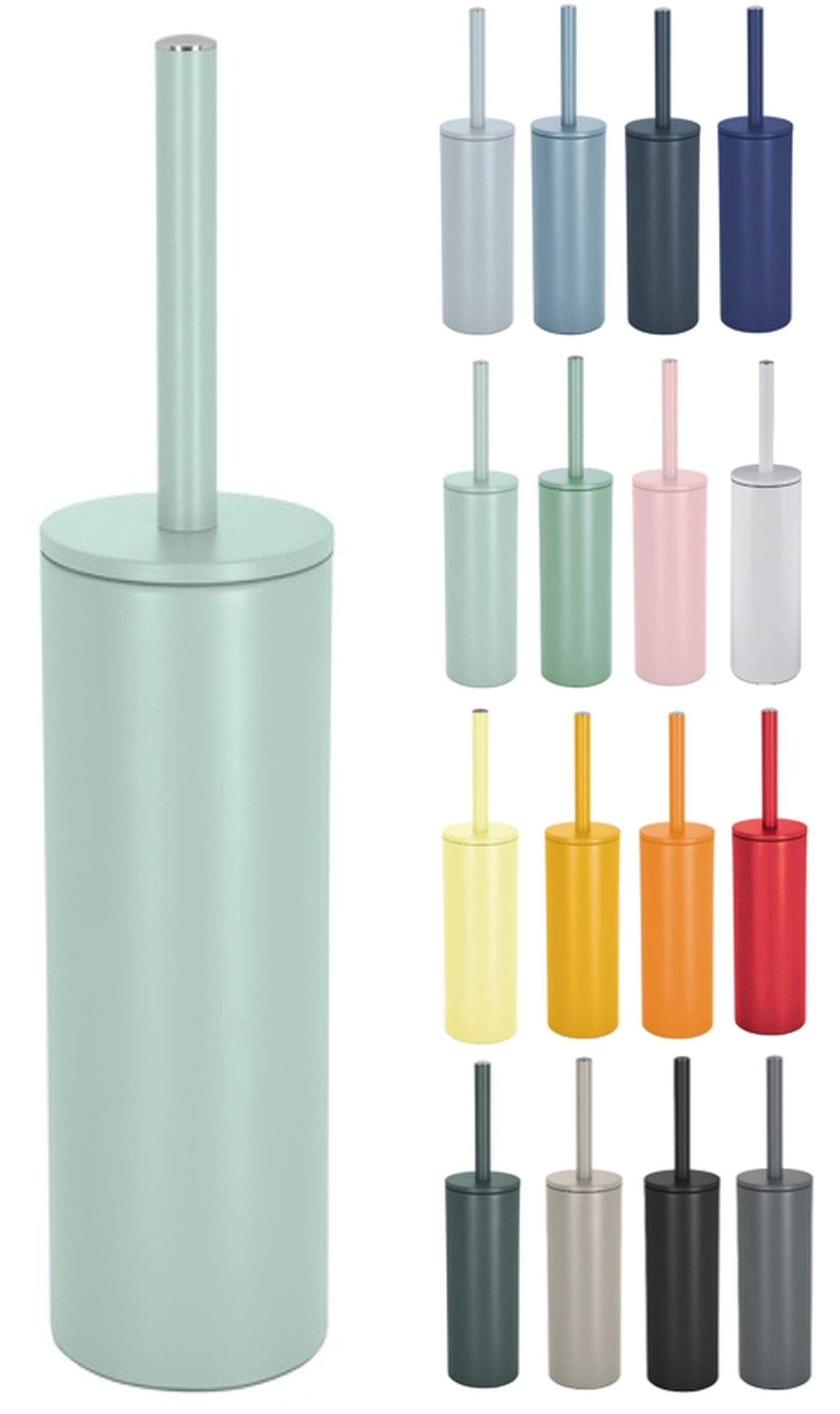 Spirella Akira Toilet Brush - Matte Green Stainless Steel Bathroom Set