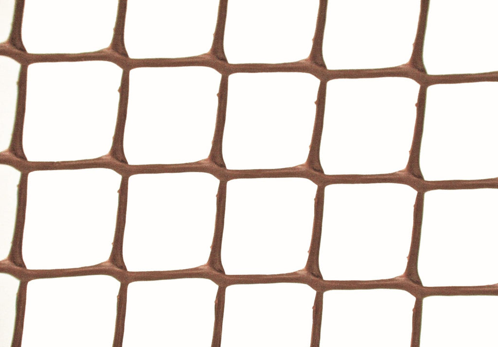 Tildenet Brown Plastic Garden Mesh - 50mm Netting for Fencing, 0.5 x 20m