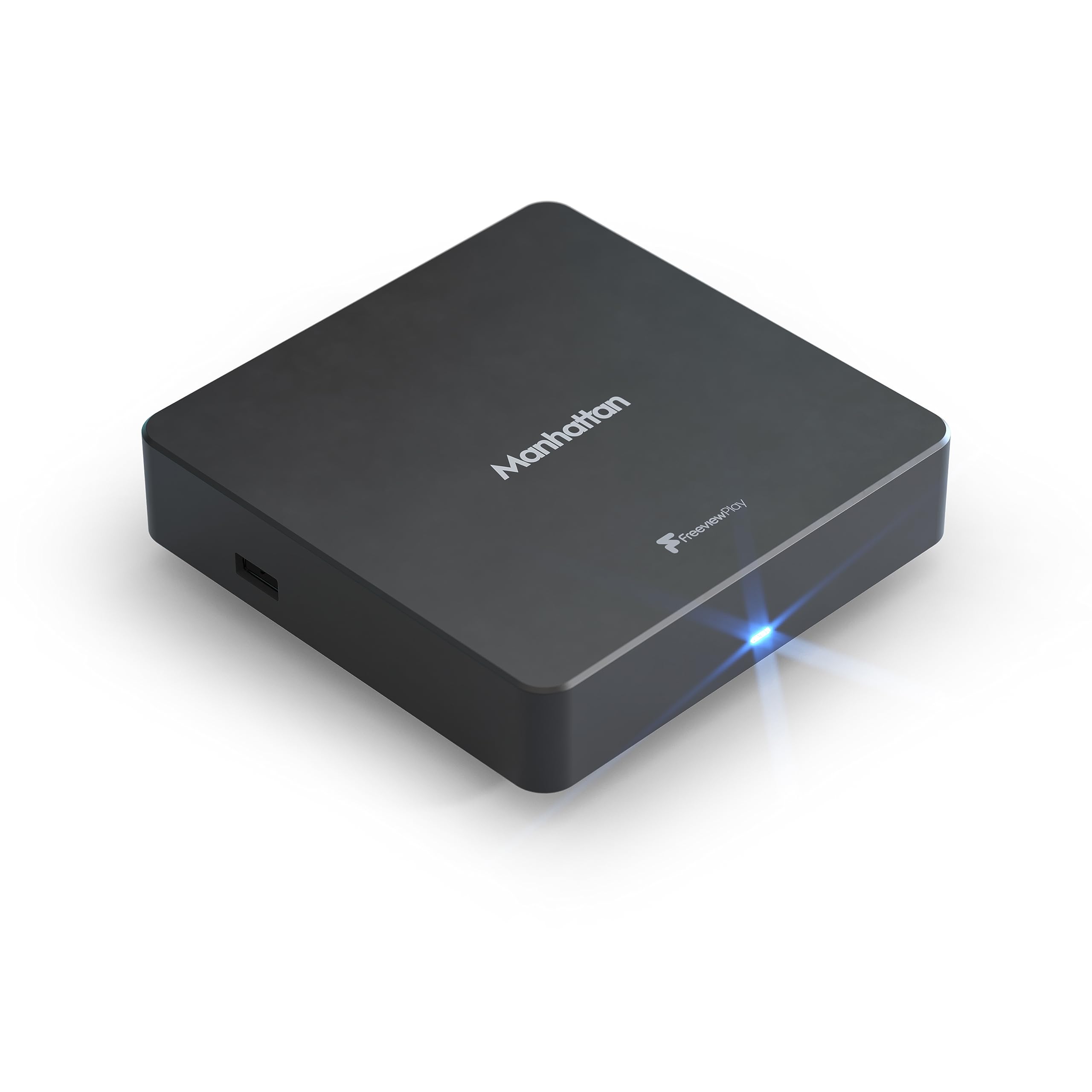 Manhattan T4 Freeview Play 4K TV Box – Smart Streaming Media Player, Black