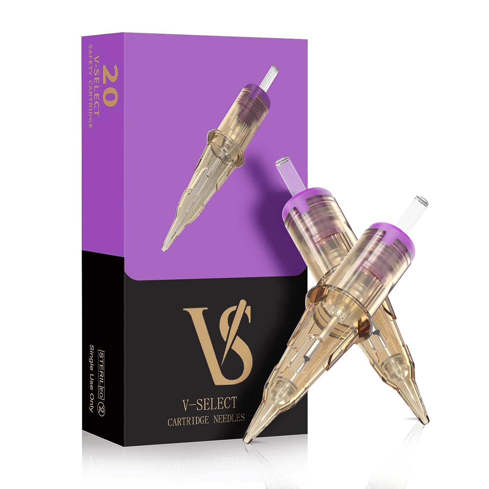 EZ V-Select SMP Cartridge Needles | 0.25mm 1RL Round Liner for PMU - 20Pcs