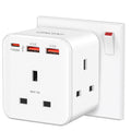 LENCENT 6-in-1 Cube Multi Plug Extension – 20W PD & QC 3.0 USB Charger