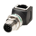 M12 to RJ45 8-Pin Adapter – IP68 Waterproof Shielded Cat5