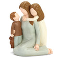 Mother and Kids Figurine – Hand-Painted Resin Family Statue